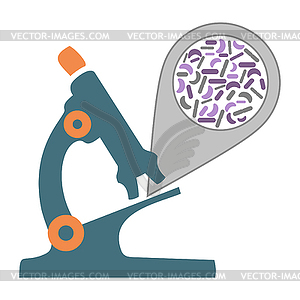 Микроскоп бактерии - векторное изображение клипарта