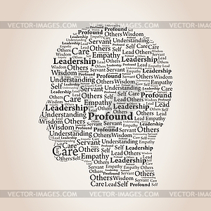 Head of words - vector image