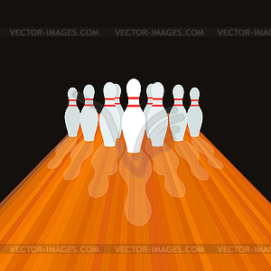 Bowling - color vector clipart