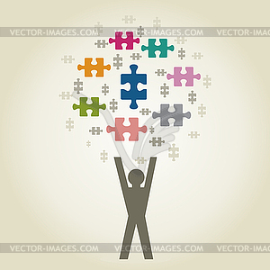 People puzzles - vector image