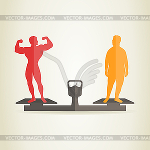 Weighing - vector clipart