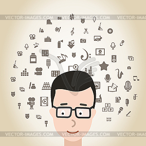 Arts head - vector EPS clipart