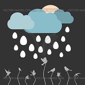 Rain eggs - vector clipart