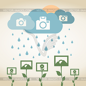 Rain photo - vector clipart