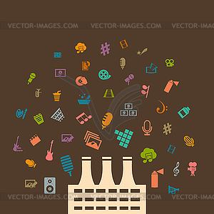 Factory of art - royalty-free vector image