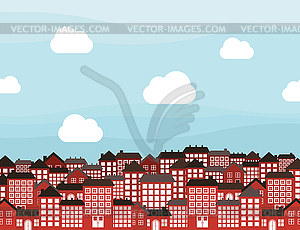 Many-storeyed city - vector clip art