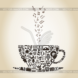 Cup art - royalty-free vector clipart