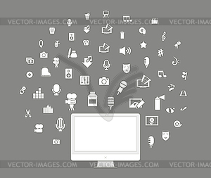 Monitor art - vector clipart