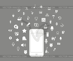 Phone art - vector clip art