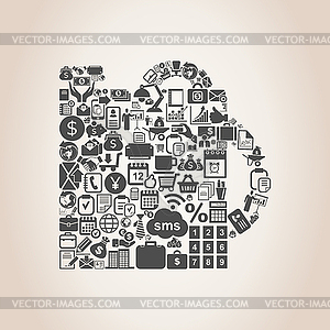 Canister business - vector clip art