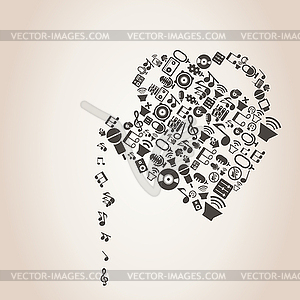 Canister music - vector clipart