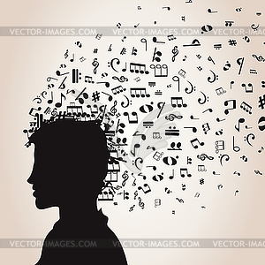 Musical man - vector clipart