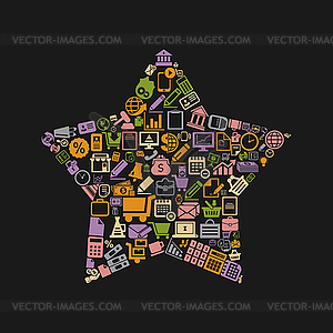 Star business - vector clip art