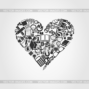 Heart science - vector image