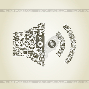 Sound music - vector image