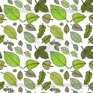 Leaves. Seamless background - vector EPS clipart