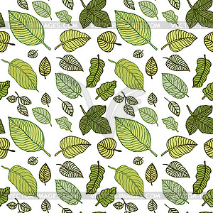 Leaves. Seamless background - vector clipart