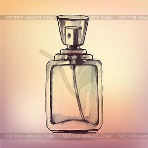 Beautiful perfume bottle - vector clipart