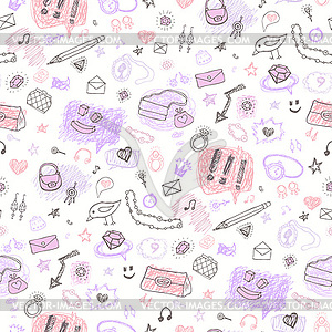 Accessories. seamless pattern - vector clipart