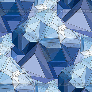 Crystal. Seamless 3D Geometric background - vector clipart