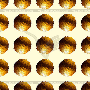 Disco ball. Gold seamless background - vector clipart