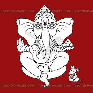 Lord Ganesha  - vector clip art