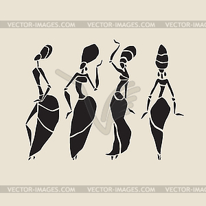 African silhouette set - vector clipart