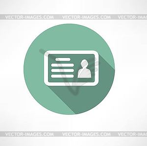 Identity card icon - vector image