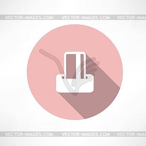 Card in ATM icon - vector clipart