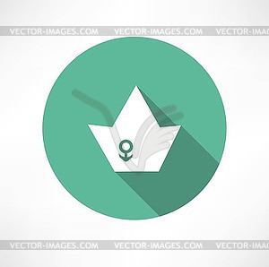 Paper boat icon - vector clip art