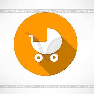 Pram icon - vector clip art