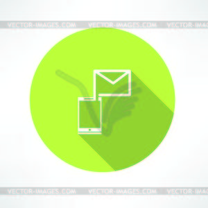 Smartphone e-mail icon - vector image