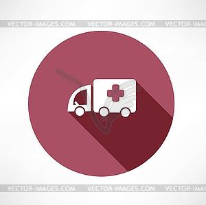 Medical car icon - vector image