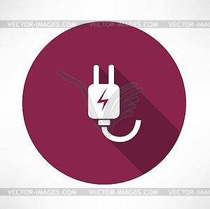 Electricity, piug icon - vector clip art