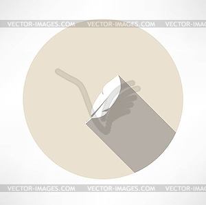 Feather icon - vector clip art