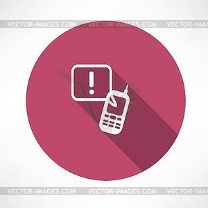 Attention sign phone icon - vector clipart / vector image