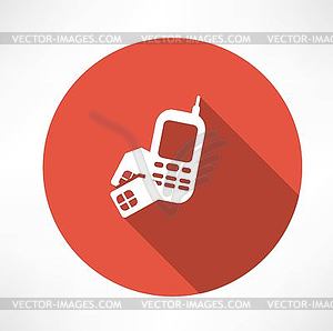 Phone with sim card icon - vector image