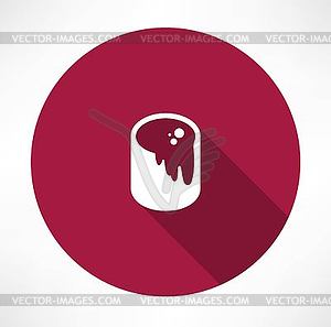 Paint bucket icon - royalty-free vector clipart