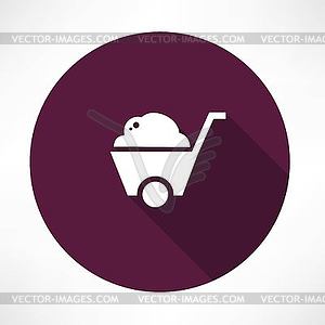 Barrow full of ground icon - vector clipart / vector image