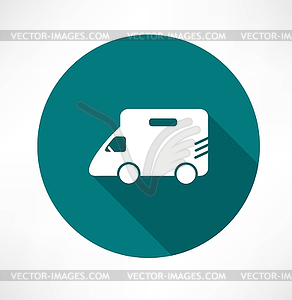 Minibus icon - royalty-free vector clipart