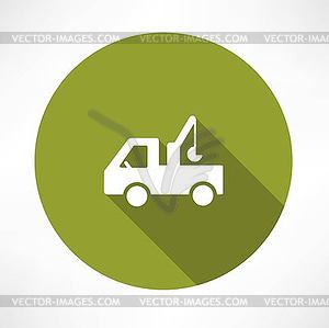 Car with crane icon - vector image