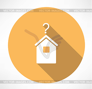 House with question mark icon - vector image