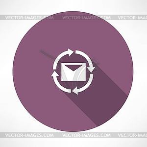 Uploads messages icon - vector clipart / vector image