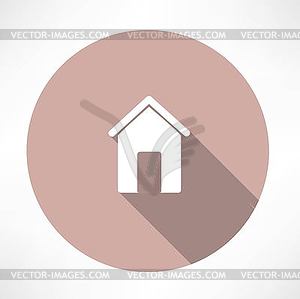 Small house icon - vector clipart