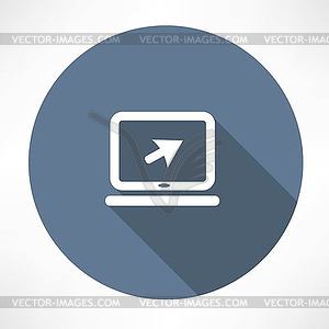 Laptop sign icon - vector clipart