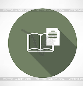 Open book icon - vector clipart