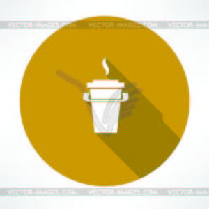 Paper coffee cup icon - vector clipart