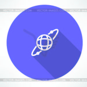 Global network icon - vector clip art