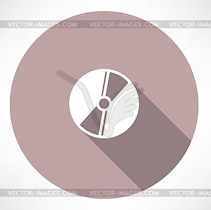 CD or DVD icon - royalty-free vector clipart