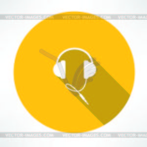 Headphones Icon - vector image